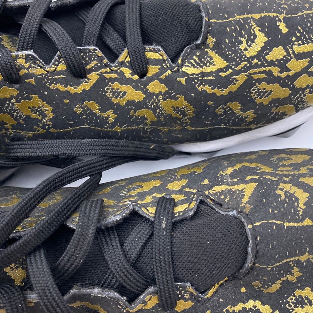 Under Armour Spotlight Mid Black and Gold Football Rubber Cleats Men's 12.5 used - Picture 11 of 12